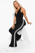 Thumbnail for your product : boohoo Plus Stripe Side Flares
