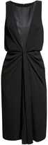Thumbnail for your product : Emporio Armani Mixed Media Drape-Front Cocktail Dress
