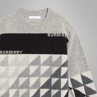 Burberry Childrens Logo Intarsia Cashmere Sweater