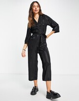 Thumbnail for your product : Monki satin jumpsuit in black