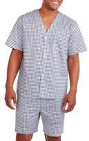 Thumbnail for your product : Fruit of the Loom Men's and Big Men's Short Sleeve, Knee-Length Pant Pajama Set