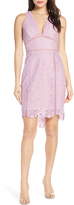 Thumbnail for your product : Harlyn Plunge Neck Lace Minidress