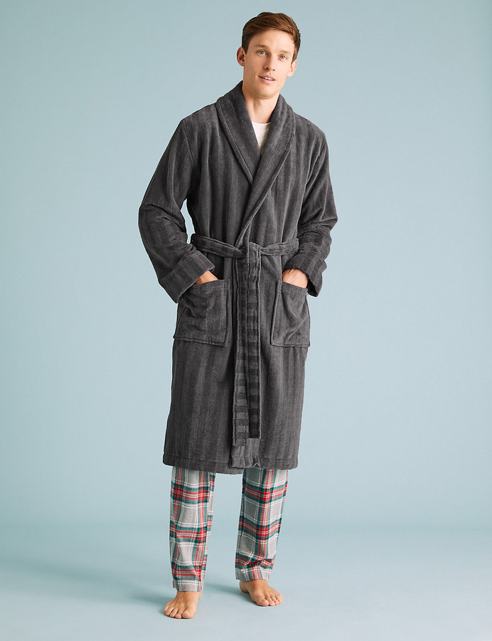 marks and spencer mens towelling dressing gown