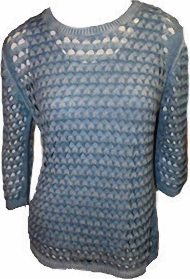 ANGEL Open Stitch Pullover In Denim