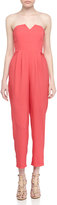 Thumbnail for your product : Naven Sleeveless V-Neck Sateen Jumpsuit, Teaberry