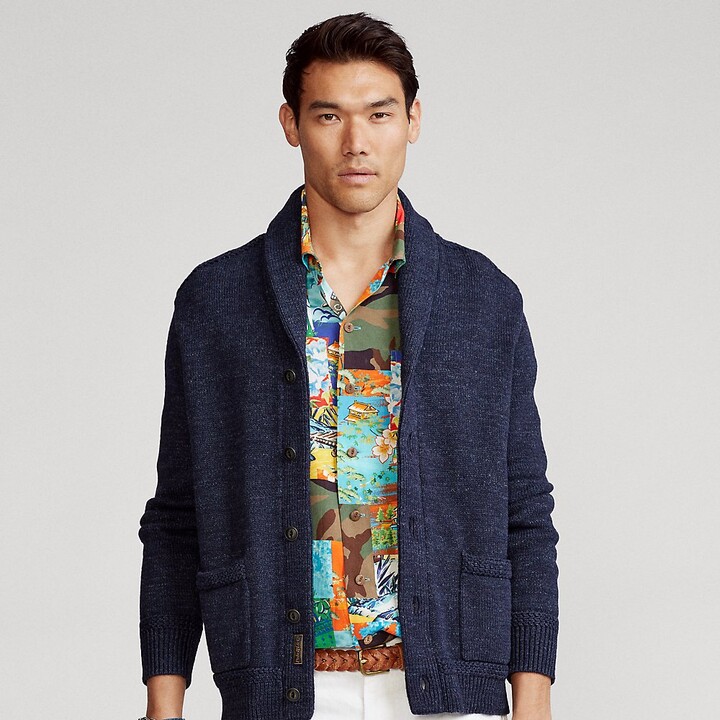 ralph lauren men's shawl collar sweater