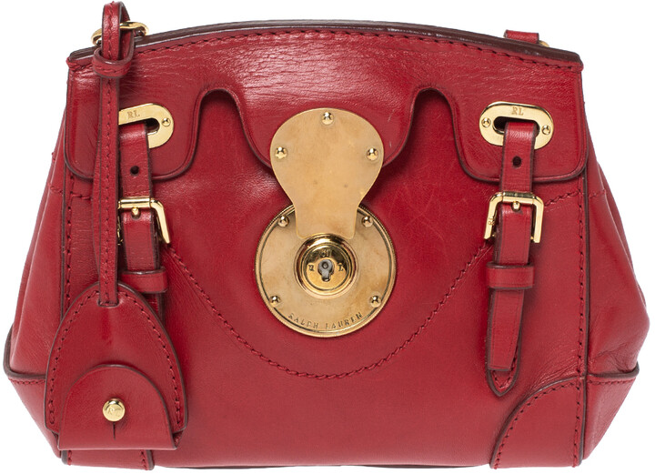 Ralph Lauren Red Leather Ricky Crossbody Bag - ShopStyle