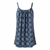 Thumbnail for your product : MRULIC Summer Ladies Womens Print Shirt Sleeveless O-Neck Casual Daily Party Holiday Beach Vest Tank Tops Blouse Camisole