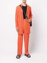 Thumbnail for your product : Homme Plissé Issey Miyake Pleated Single-Breasted Coat