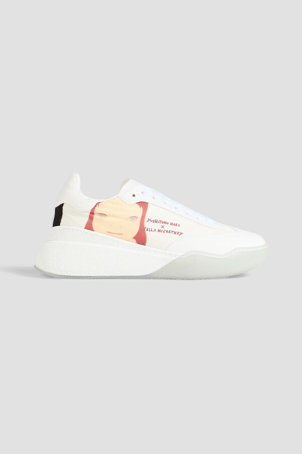 Stella McCartney + Yoshitomo Nara Loop Twins printed twill sneakers