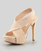Thumbnail for your product : Diane von Furstenberg Zia II Crisscross Sandal, Nude