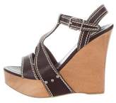 Thumbnail for your product : Miu Miu Leather Platform Wedges