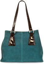 Thumbnail for your product : Maschera Suede and Animal Print Pony-Hair Tote