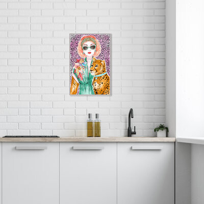 Isoken Glistening Pink And Spots On Canvas Print