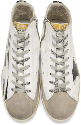 Golden Goose White Flag Francy High-Top Sneakers