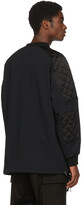 Thumbnail for your product : Versace Black Oversize Quilted Shoulders Sweatshirt