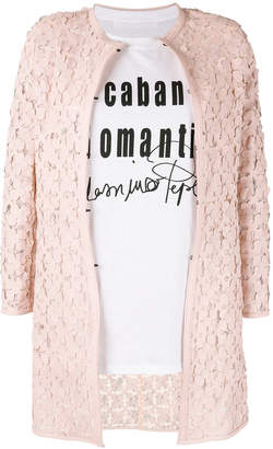 Caban Romantic flower patch coat