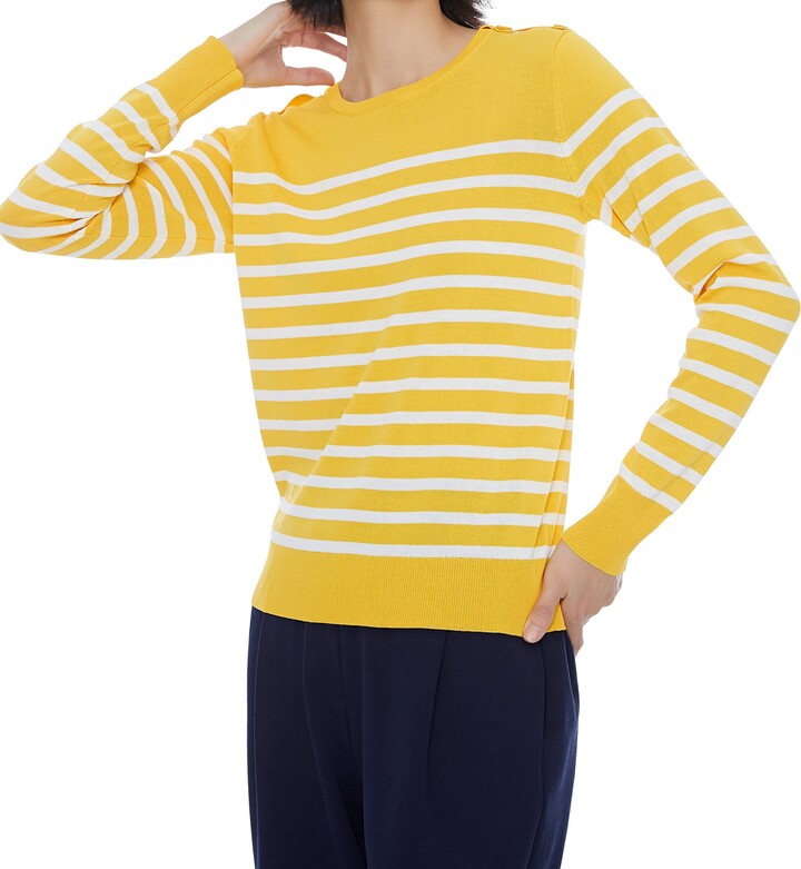 Red And Yellow Striped Sweater | ShopStyle