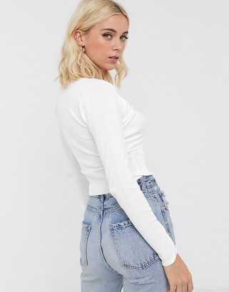 ASOS DESIGN jumper with gathered bust detail