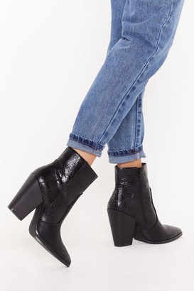 crocodile ankle boots womens