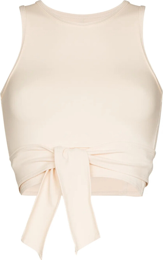 Live The Process Ballet tie-detail performance top