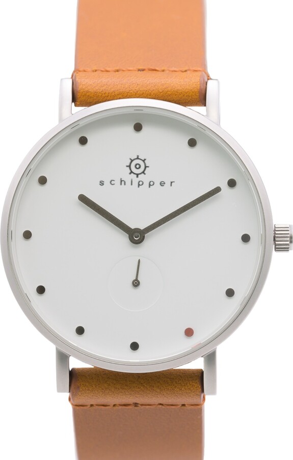 Schipper Watch Schipper Watch Vänern White Liver Brown Leather