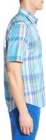 Thumbnail for your product : Bugatchi Men's Classic Fit Short Sleeve Plaid Sport Shirt