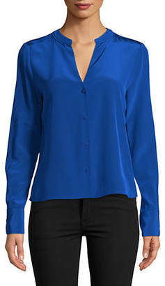 Diane von Furstenberg Long-Sleeve Silk Shirt