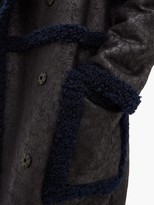 Thumbnail for your product : Stand Studio Adrianna Faux-suede And Shearling Coat - Black Navy
