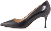 Thumbnail for your product : Manolo Blahnik BB Leather Mid-Heel Pump, Black