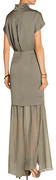 Thumbnail for your product : By Malene Birger Ambrianna cape-back satin and chiffon gown