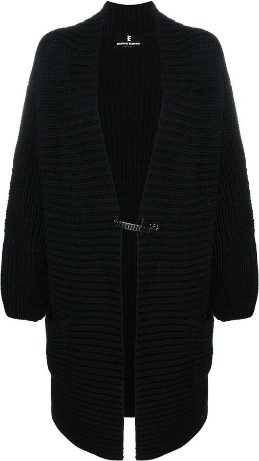thick black womens cardigan
