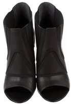 Thumbnail for your product : Balenciaga Leather Peep-Toe Booties w/ Tags