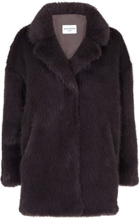 James Lakeland Women's Luxury Faux Fur Coat - Grey - ShopStyle