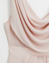 Thumbnail for your product : ASOS DESIGN Bridesmaid cowl front maxi dress with button-back detail in blush