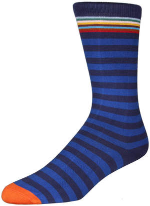 Paul Smith Multi Top Two Stripe Sock - Blue