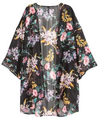H&M Kimono - Black floral - Ladies