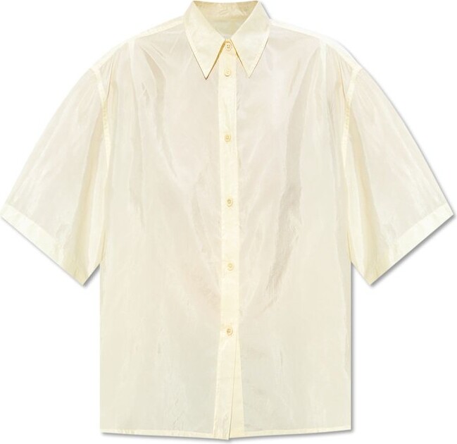 Jil Sander Jil Sander+ Short-Sleeved Cropped Satin Shirt