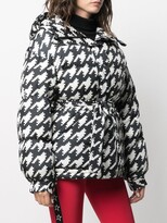 Thumbnail for your product : Perfect Moment Houndstooth Print Oversized Parka Coat