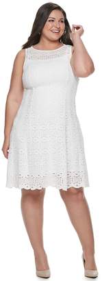 Apt. 9 Plus Size Stretch Lace Fit and Flare Dress