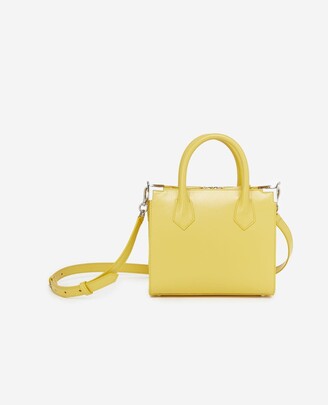 The Kooples Medium Ming bag in pastel yellow leather