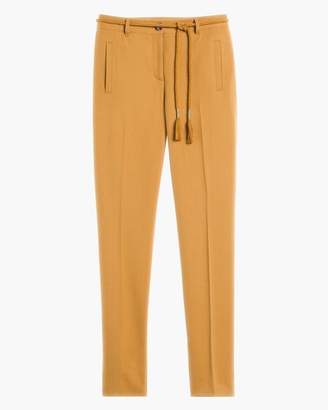 Rope Belt Tapered Ankle Pants