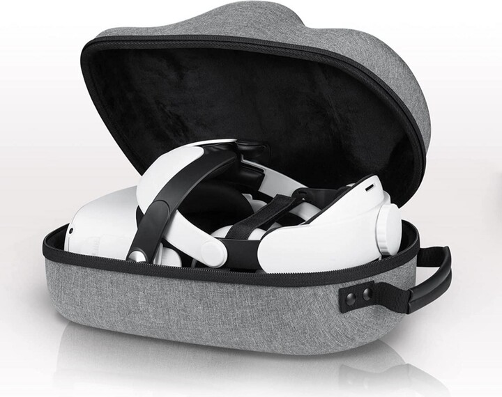 Wasserstein Vr Headset Carrying Case, Head Strap, and Face Cover Bundle ...