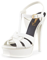 Thumbnail for your product : Saint Laurent New Tribute Platform Sandal, White