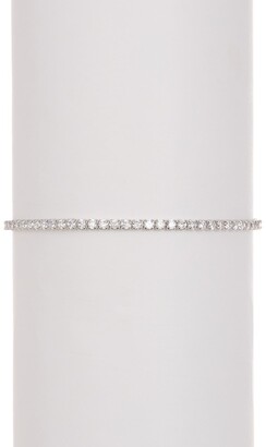 ADORNIA Sterling Silver Crystal Accented Lariat Bracelet