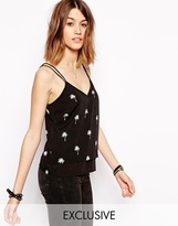 Thumbnail for your product : Noisy May Palm Tree Print Cami - Black