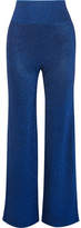 Missoni - Metallic Stretch-knit Wide-leg Pants - Royal blue