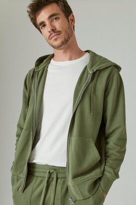 Lucky Brand Sueded Terry Zip Hoodie - ShopStyle