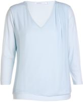 Thumbnail for your product : X-Line Xandres xline Plus size drapy top with jersey sleeves and back