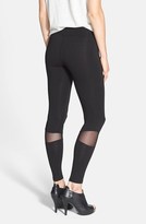 Thumbnail for your product : eric + lani Sheer Inset Cotton Jersey Leggings
